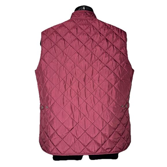 NWT UNTUCKit Wynwood Vest Men Medium Burgundy Red Pocket Quilt Zip Snap Gorpcore - Picture 2 of 10